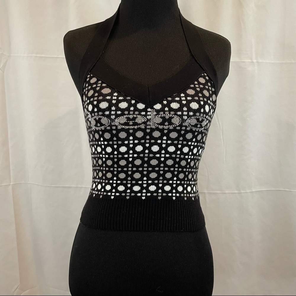 Halter style summer knit top